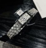 Cartier Tank Stainless Steel 19*35MM Imported Swiss Movement Silver Bezel Watch